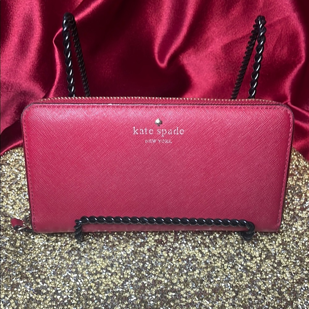 Kate Spade Red long Wallet EUC